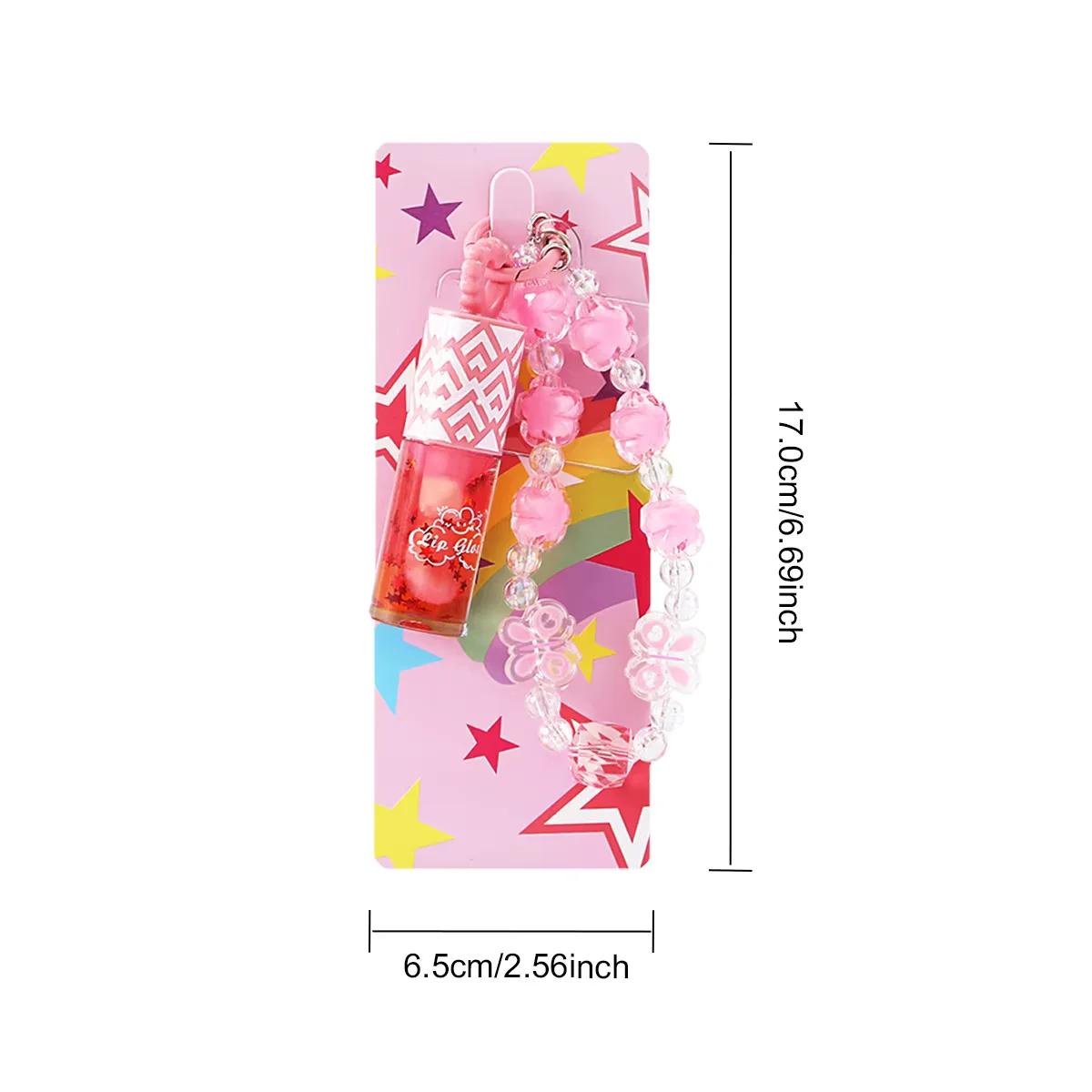 Playful Color-Changing Lip Oil with Beaded Phone Charm & Keychain - Image 6