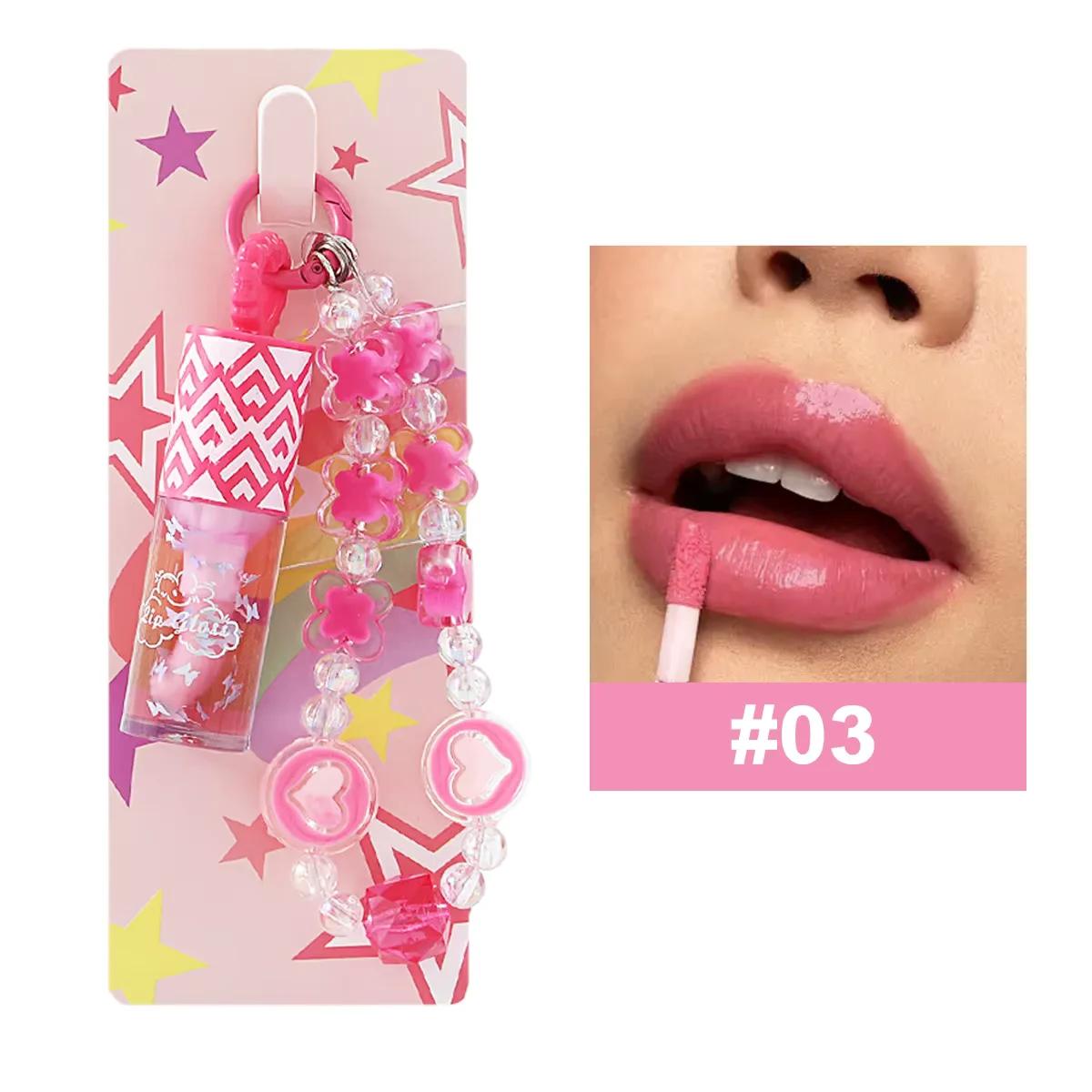 Playful Color-Changing Lip Oil with Beaded Phone Charm & Keychain - Image 8