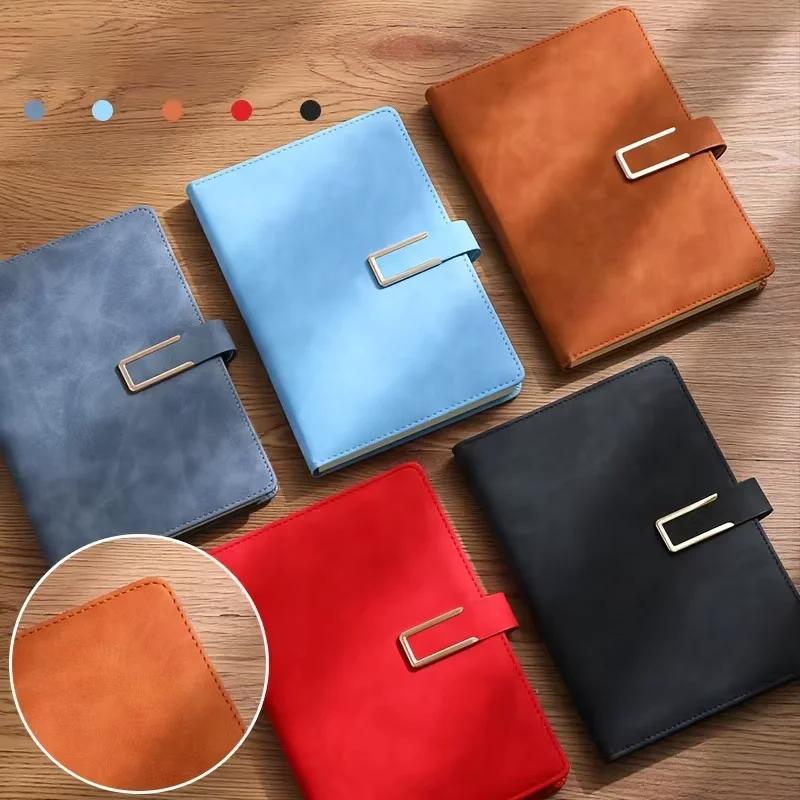 Elegant A5 Leather-Bound Journal with Magnetic Clasp for Business & Personal Use
