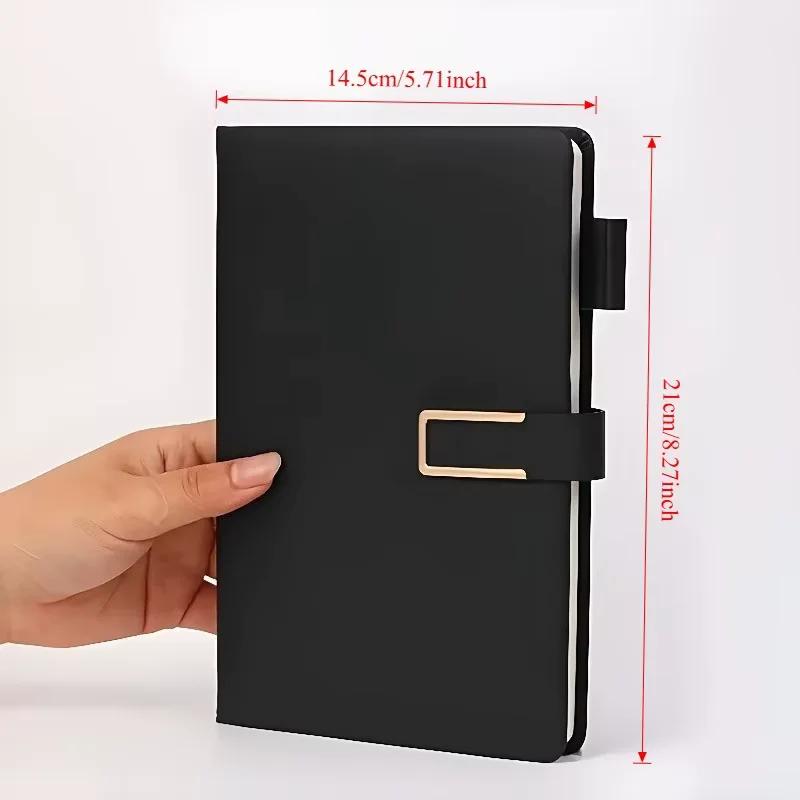 Elegant A5 Leather-Bound Journal with Magnetic Clasp for Business & Personal Use alternate
