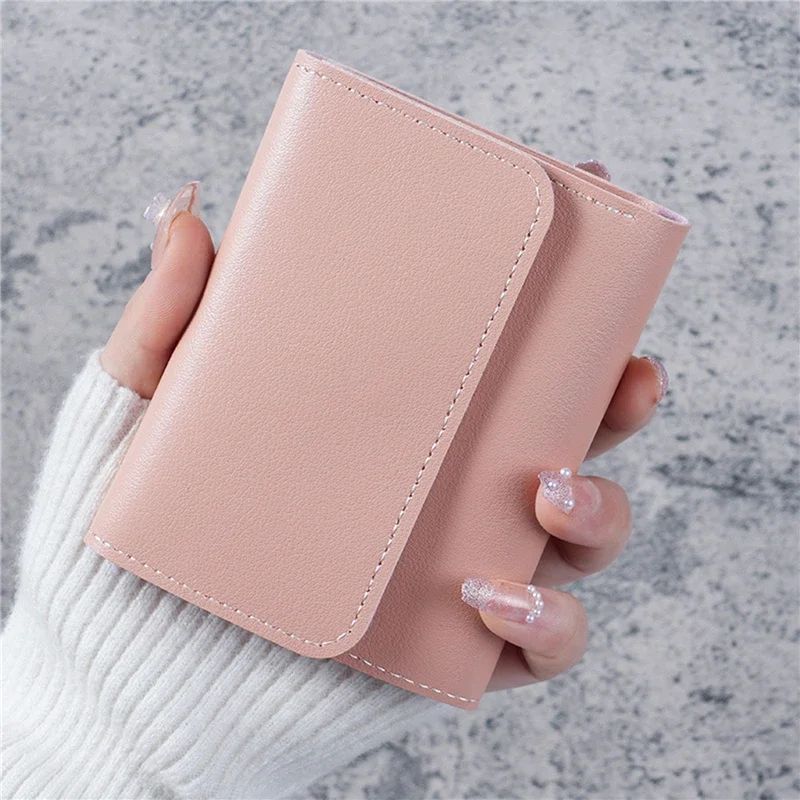 Chic Compact PU Leather Wallet with Secure Hasp Closure – Card Holder & Coin Purse for Women alternate