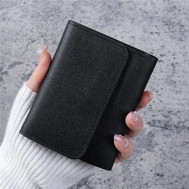 Chic Compact PU Leather Wallet with Secure Hasp Closure – Card Holder & Coin Purse for Women - Image 6