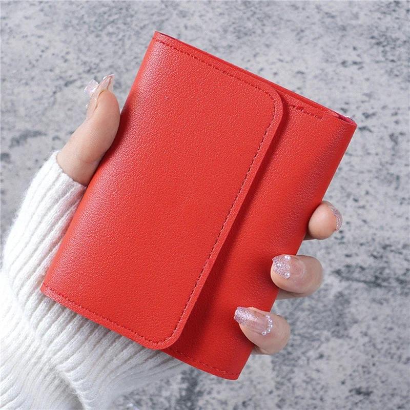 Chic Compact PU Leather Wallet with Secure Hasp Closure – Card Holder & Coin Purse for Women - Image 8