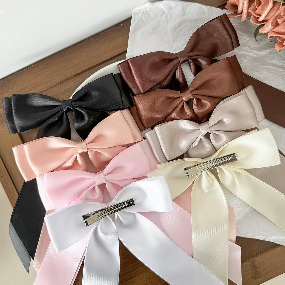 Elegant Satin Bow Ribbon Hair Clip for Sweet Parties & Everyday Chic alternate