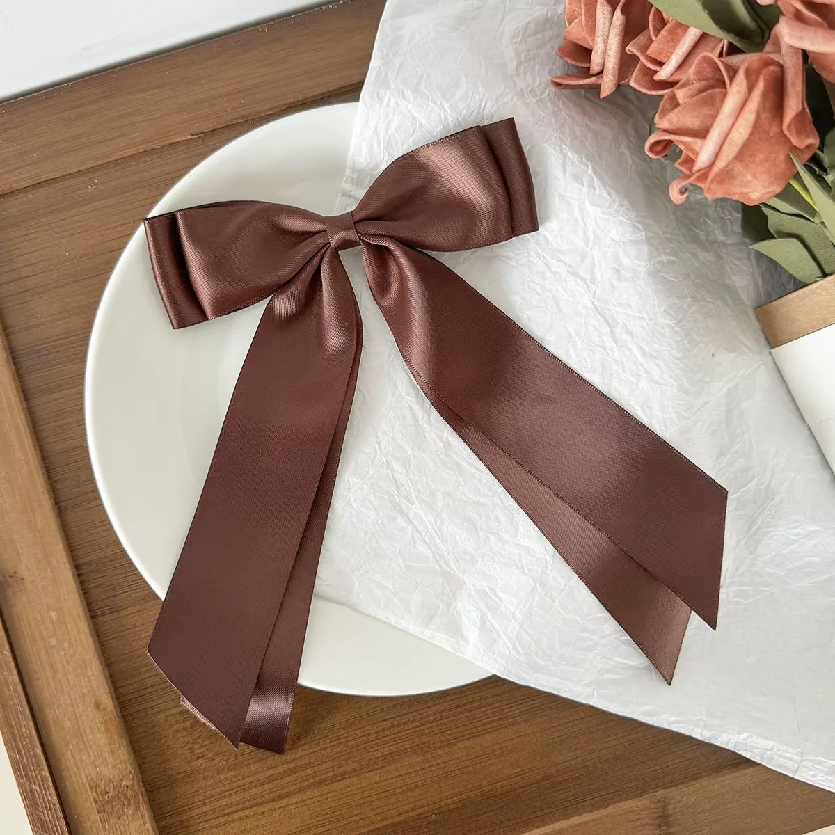 Elegant Satin Bow Ribbon Hair Clip for Sweet Parties & Everyday Chic - Image 9