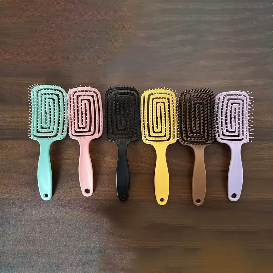 Gentle Detangling & Volumizing Hairbrush with Flexible Nylon Bristles and Vented Design alternate