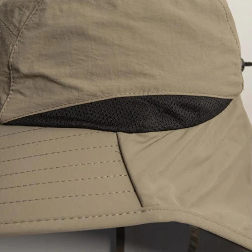 Unisex Outdoor Sun Protection Hat with Wide Brim, Quick-Dry Fabric, and Breathable Neck Flap - Image 3