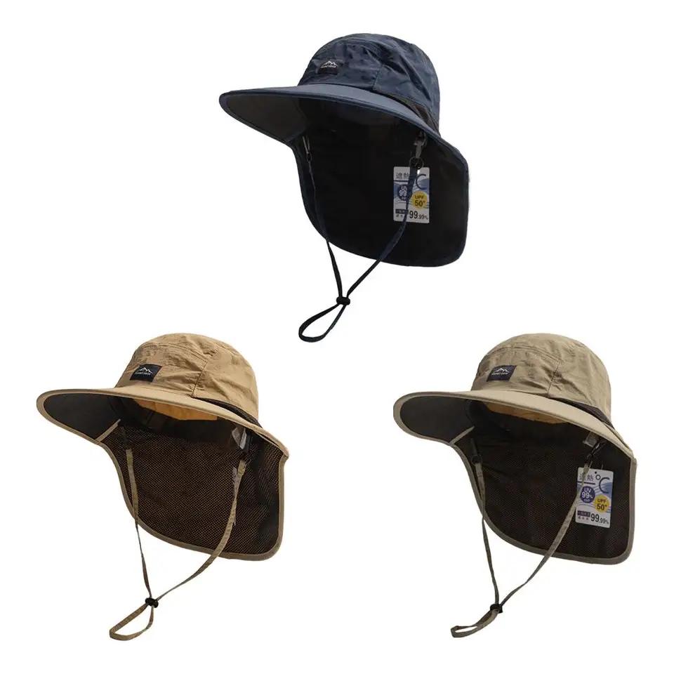 Unisex Outdoor Sun Protection Hat with Wide Brim, Quick-Dry Fabric, and Breathable Neck Flap - Image 5