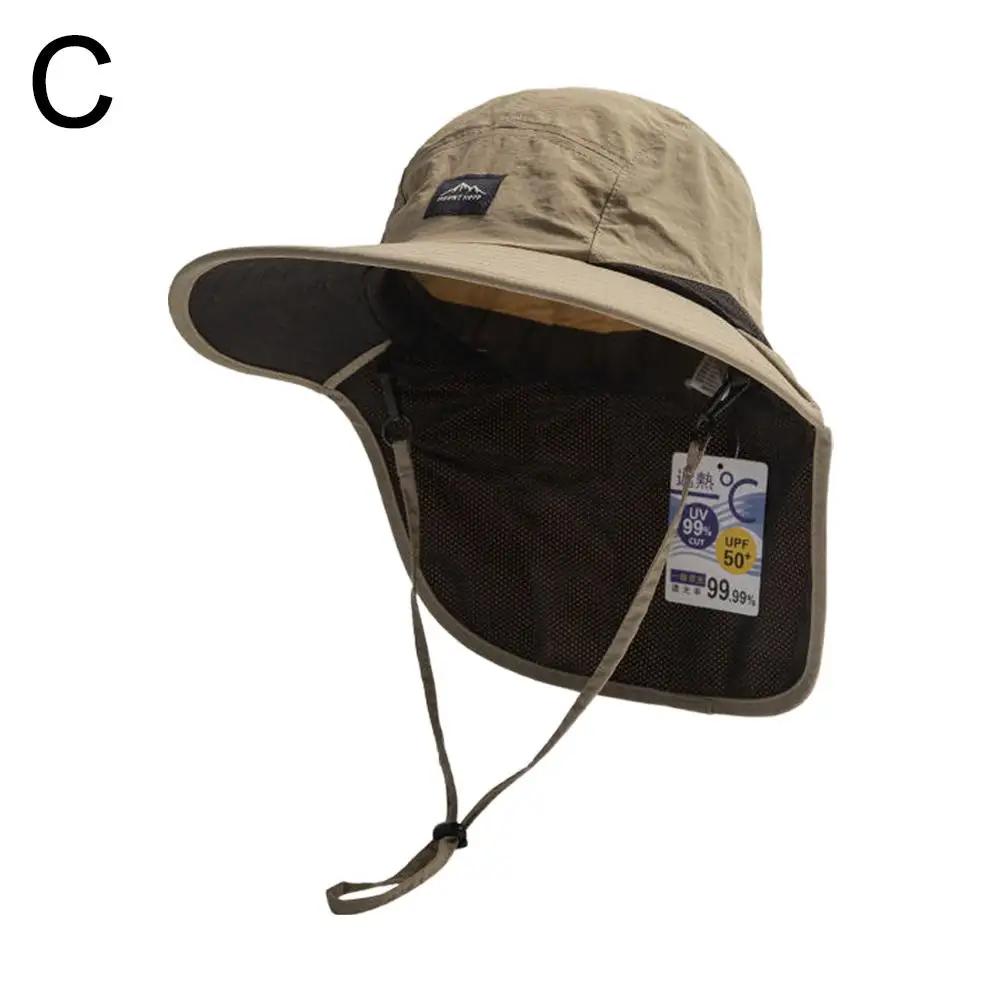 Unisex Outdoor Sun Protection Hat with Wide Brim, Quick-Dry Fabric, and Breathable Neck Flap - Image 8