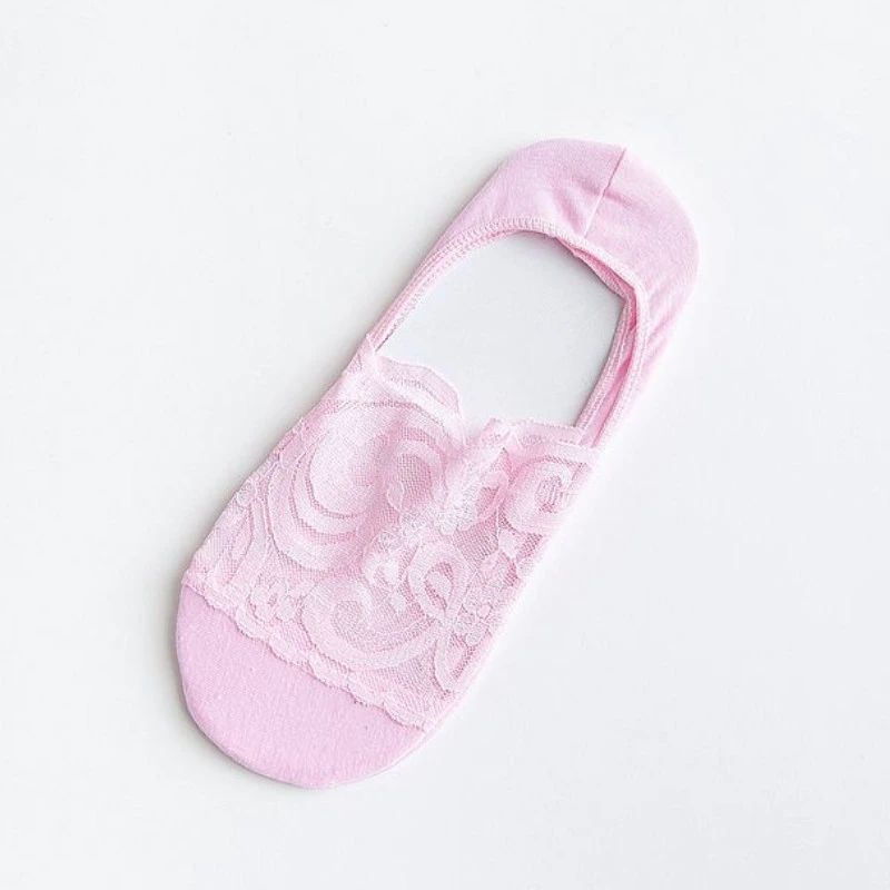 Delicate Floral Lace Non-Slip Invisible Liner Socks for Women – Breathable & Comfortable Footwear - Image 7