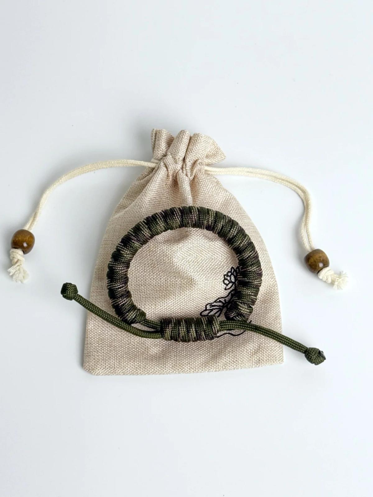 Handmade Adjustable Paracord Survival Bracelet for Outdoor Enthusiasts and Everyday Wear - Image 6