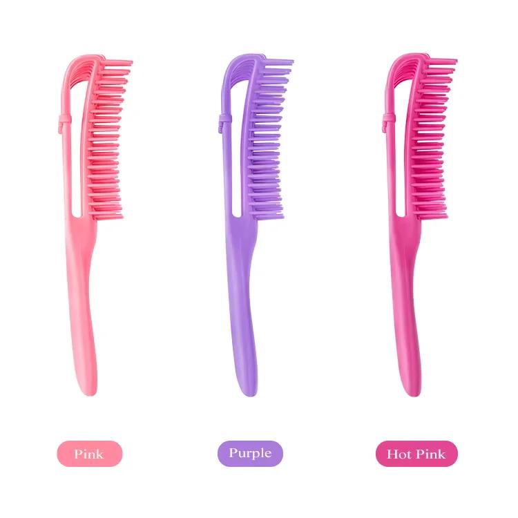 Flexible Eight-Row Detangling & Scalp Massage Hair Brush for All Hair Types - Image 5