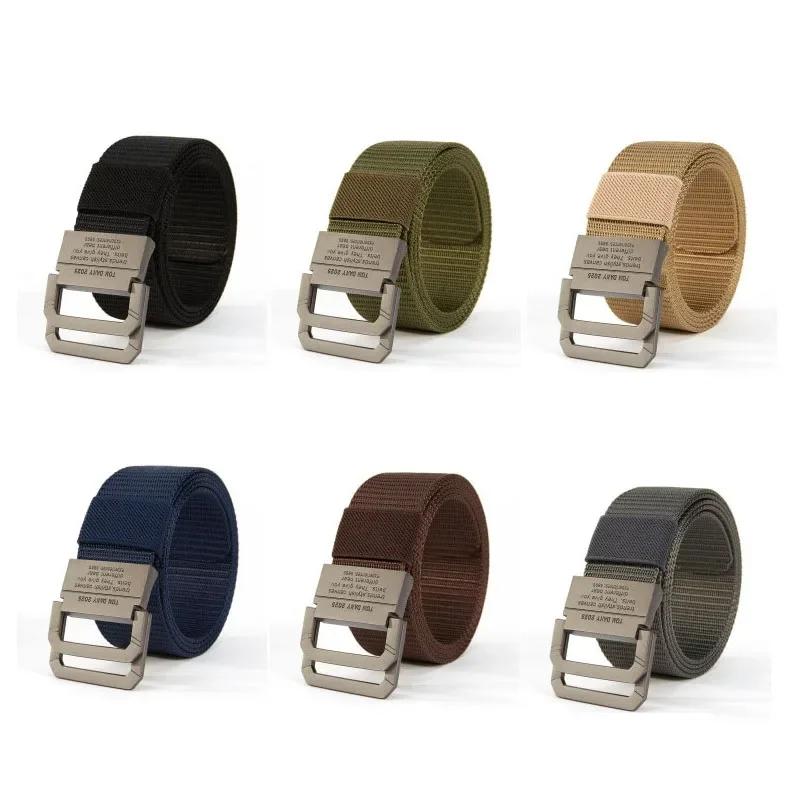 Men's Durable Canvas Webbing Belt with Quick-Release Buckle for Casual & Everyday Style - Image 2