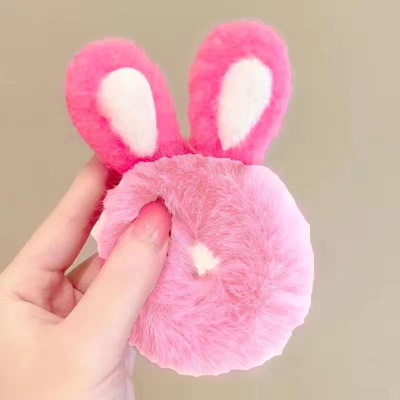 Charming Plush Animal Ear Scrunchies – Soft Elastic Hair Ties for Girls & Women - Image 21