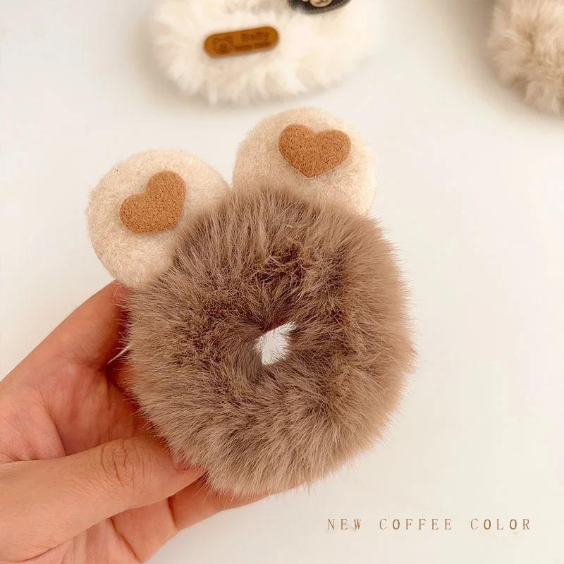 Charming Plush Animal Ear Scrunchies – Soft Elastic Hair Ties for Girls & Women - Image 24