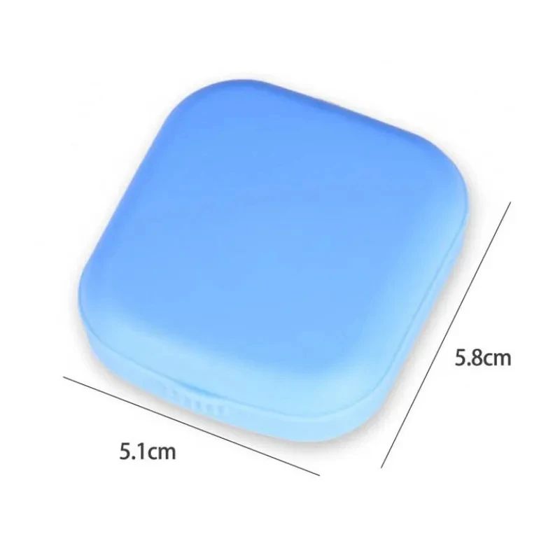 Compact Square Contact Lens Travel Kit with Mirror and Accessories for Women - Image 6