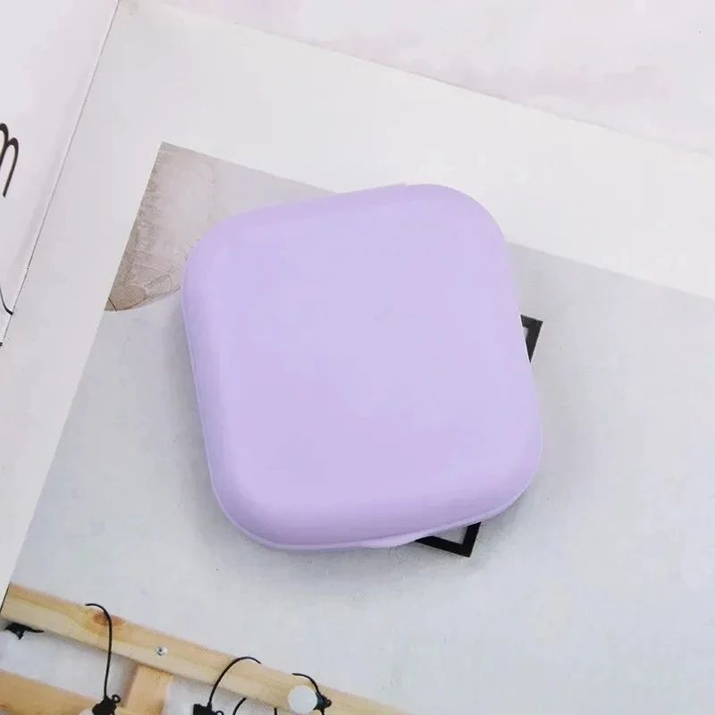 Compact Square Contact Lens Travel Kit with Mirror and Accessories for Women - Image 7
