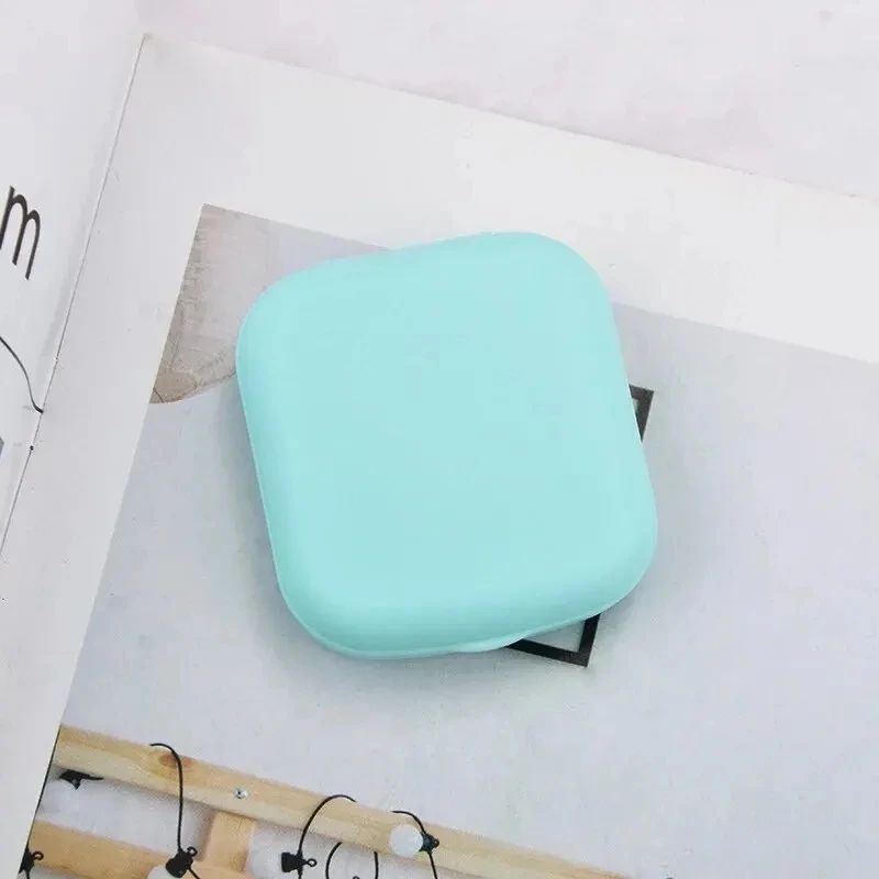 Compact Square Contact Lens Travel Kit with Mirror and Accessories for Women - Image 11