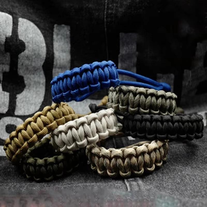 Adjustable 550 Paracord Survival Bracelet for Outdoor Adventures & Emergency Preparedness
