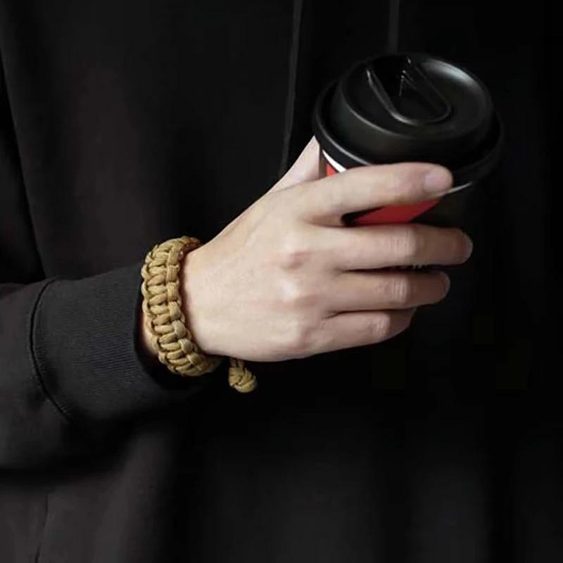 Adjustable 550 Paracord Survival Bracelet for Outdoor Adventures & Emergency Preparedness - Image 3