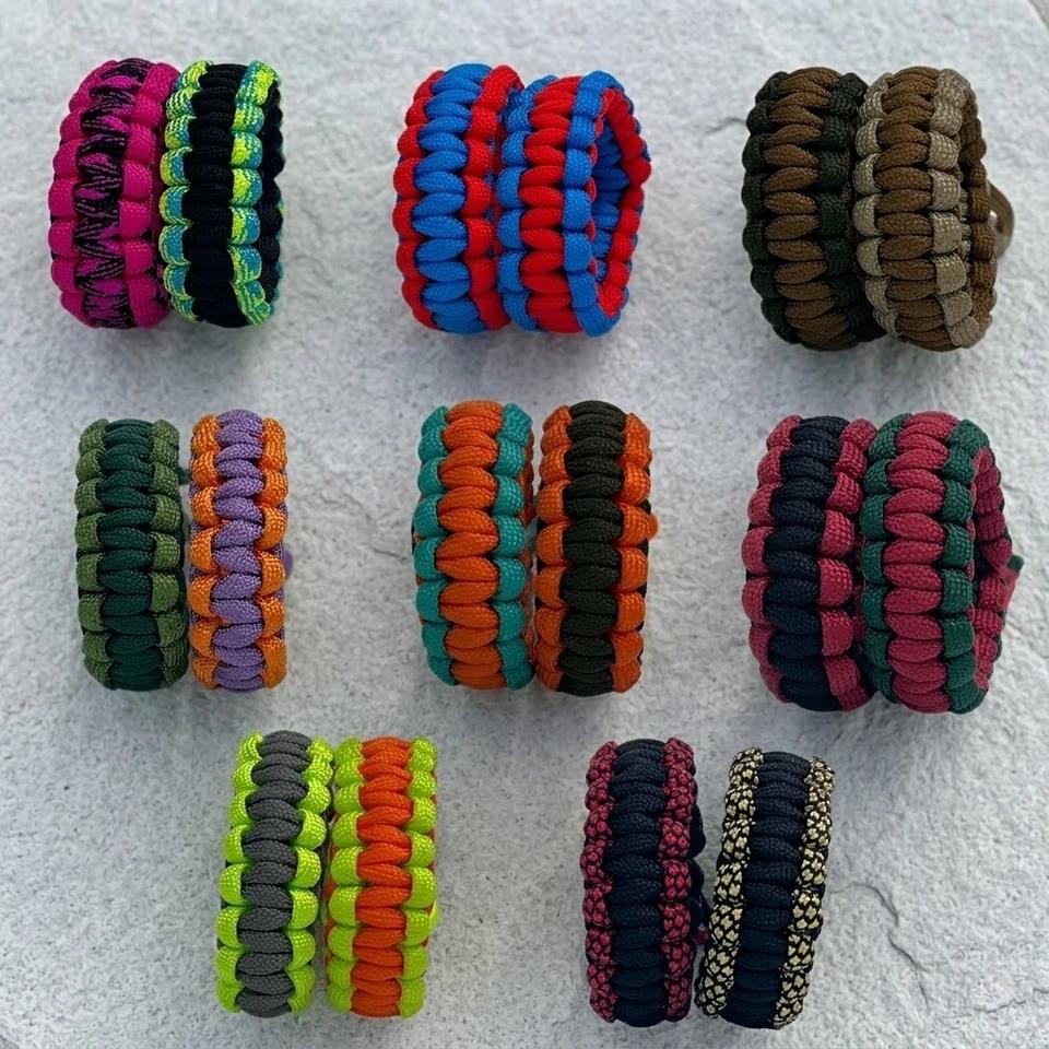 Vibrant Handwoven Paracord Survival Bracelet for Outdoor Adventures and Everyday Style alternate
