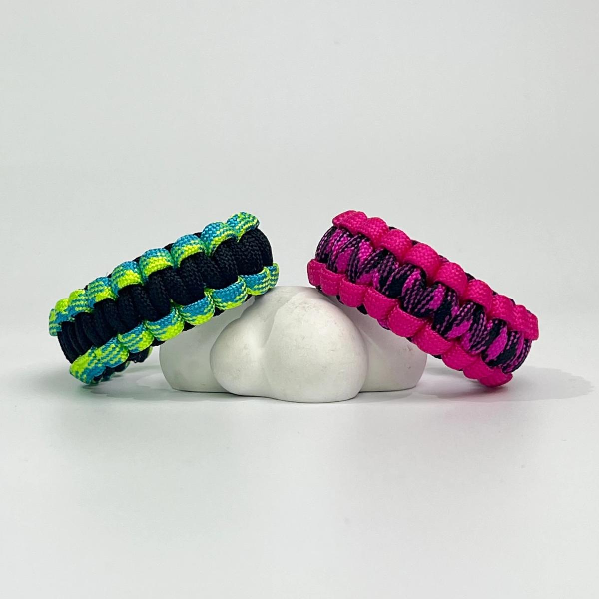 Vibrant Handwoven Paracord Survival Bracelet for Outdoor Adventures and Everyday Style - Image 7