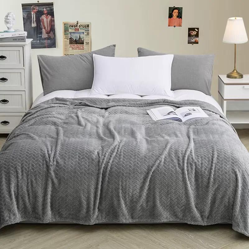 Luxurious Soft Textured Fleece Throw Blanket for Cozy Home Comfort and Gifting - Image 3