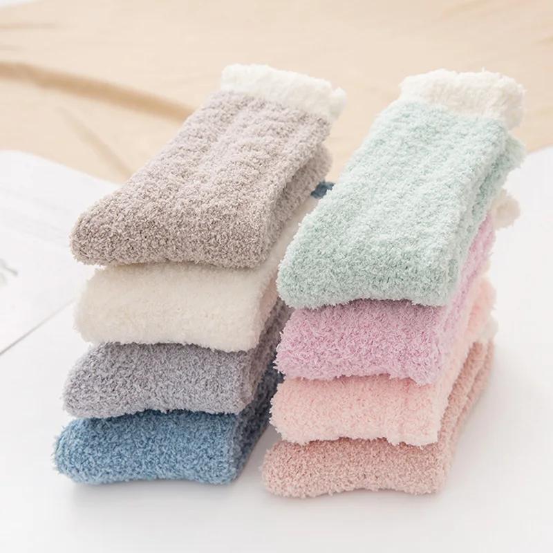 Luxuriously Soft & Thick Thermal Fluffy Lounge Socks for Women (4-Pair Pack) - Image 5