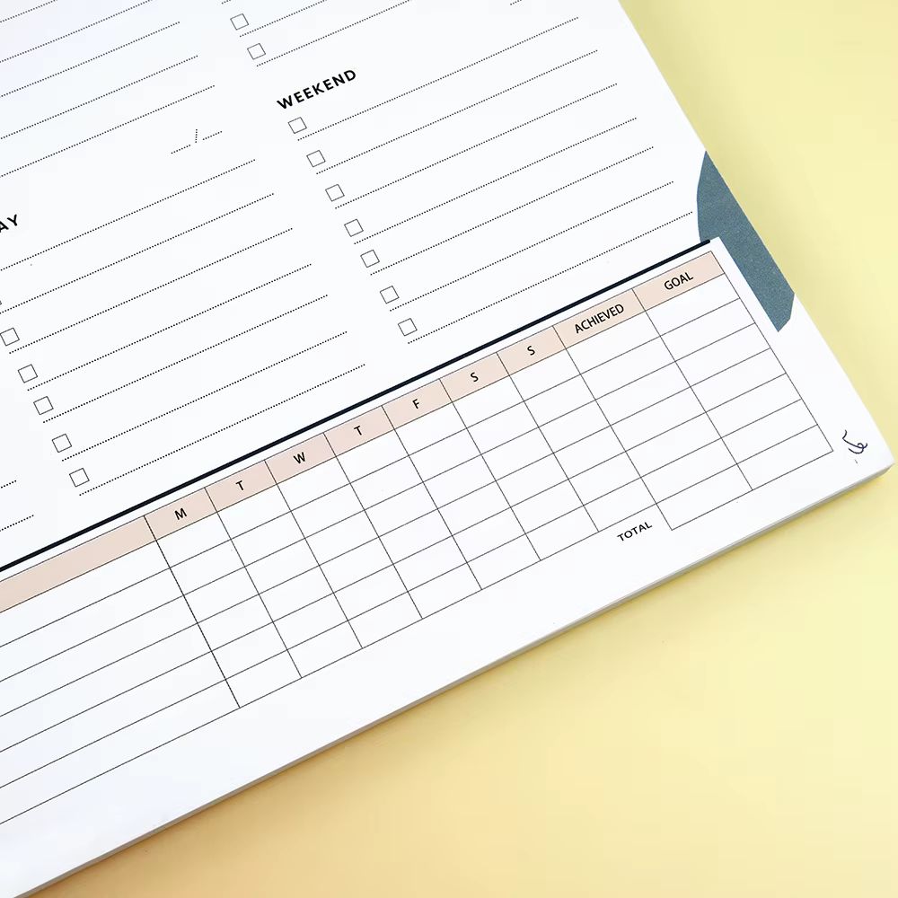 Undated Weekly Planner Pad with Habit Tracker & To-Do List – B5 Size - Image 3