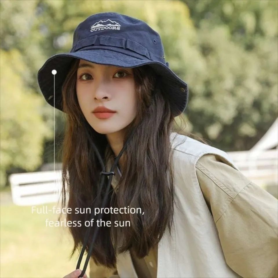 Unisex Mountain Range Embroidered Bucket Hat for Outdoor Adventures & Sun Protection alternate