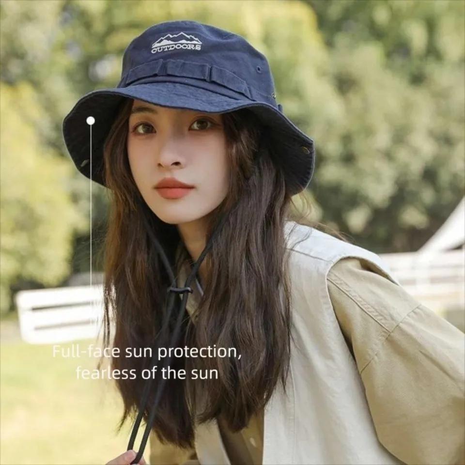 Unisex Mountain Range Embroidered Bucket Hat for Outdoor Adventures & Sun Protection alternate
