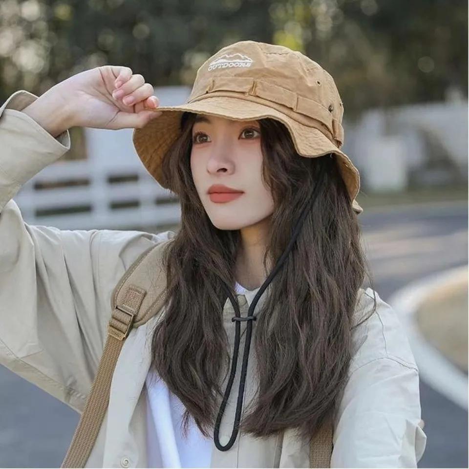 Unisex Mountain Range Embroidered Bucket Hat for Outdoor Adventures & Sun Protection - Image 3