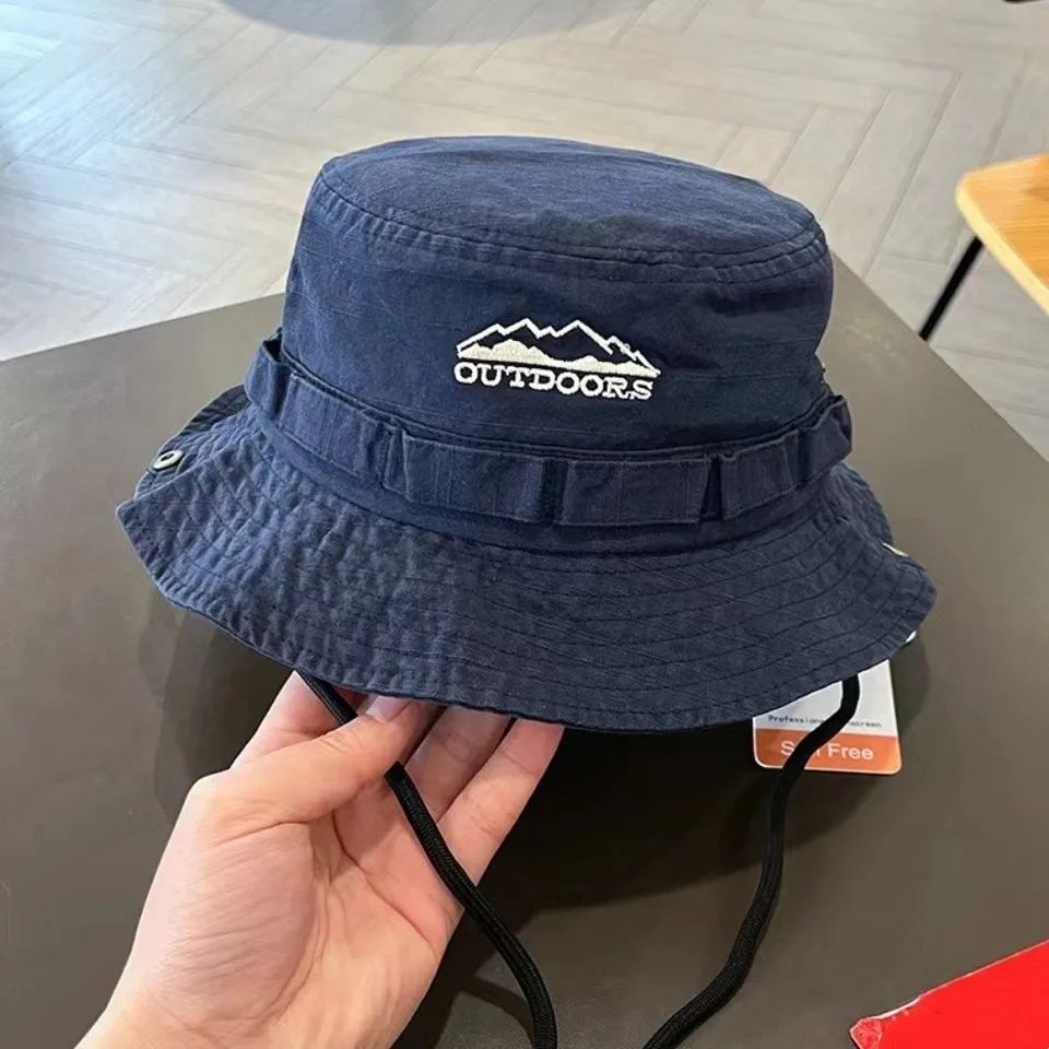 Unisex Mountain Range Embroidered Bucket Hat for Outdoor Adventures & Sun Protection - Image 4
