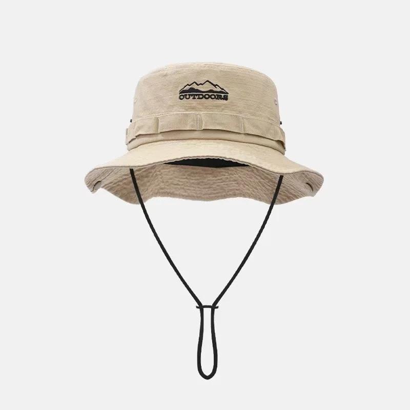 Unisex Mountain Range Embroidered Bucket Hat for Outdoor Adventures & Sun Protection - Image 10