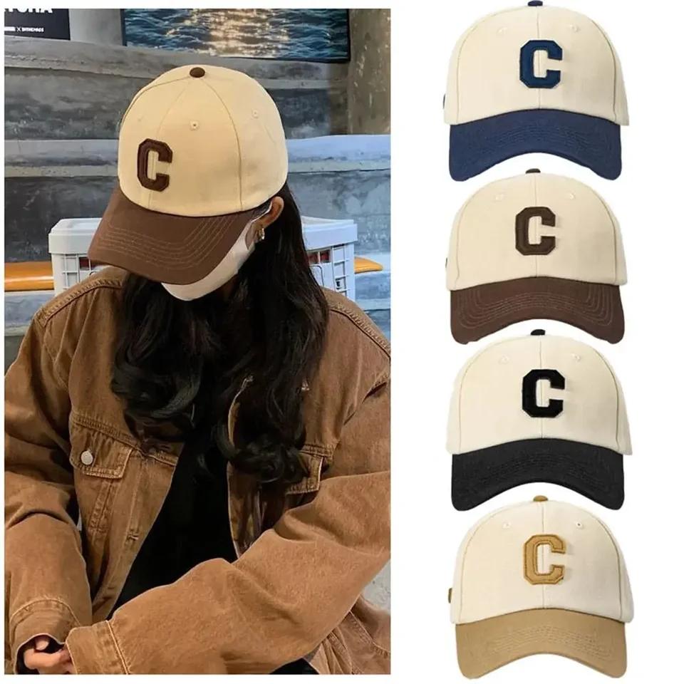 Fashionable Letter C Patch Cotton Baseball Cap for Casual Wear - Image 1