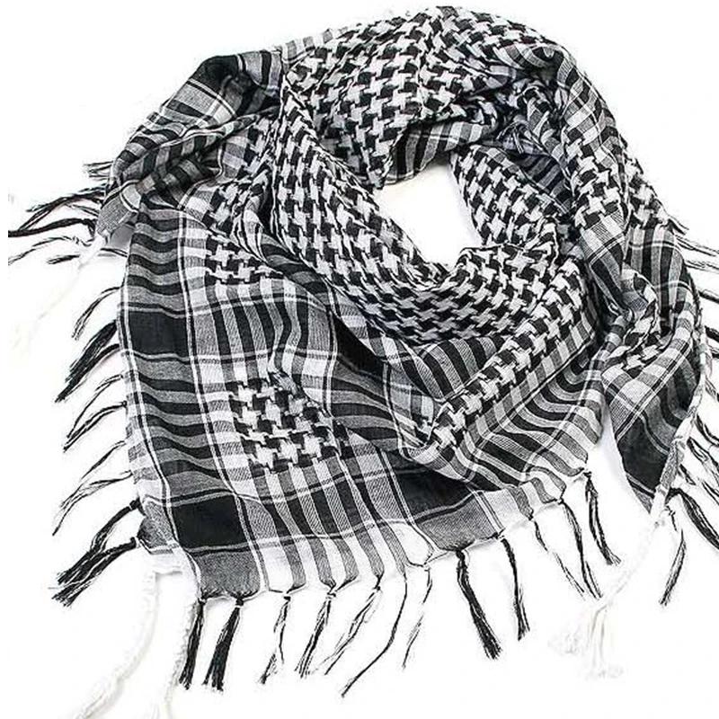 Versatile Unisex Plaid Shemagh Scarf with Tassels – All-Season Fashion Accessory - Image 3