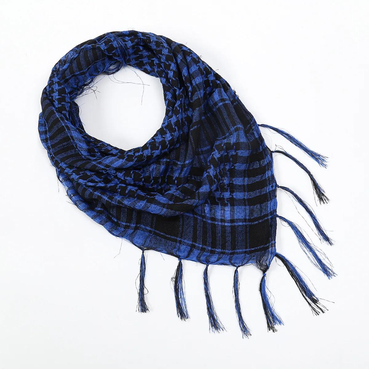 Versatile Unisex Plaid Shemagh Scarf with Tassels – All-Season Fashion Accessory - Image 7
