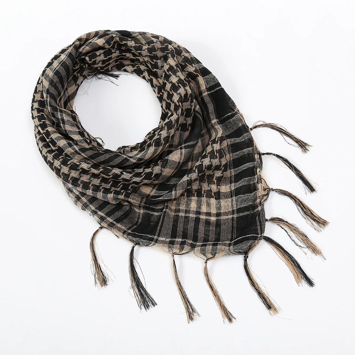 Versatile Unisex Plaid Shemagh Scarf with Tassels – All-Season Fashion Accessory - Image 13