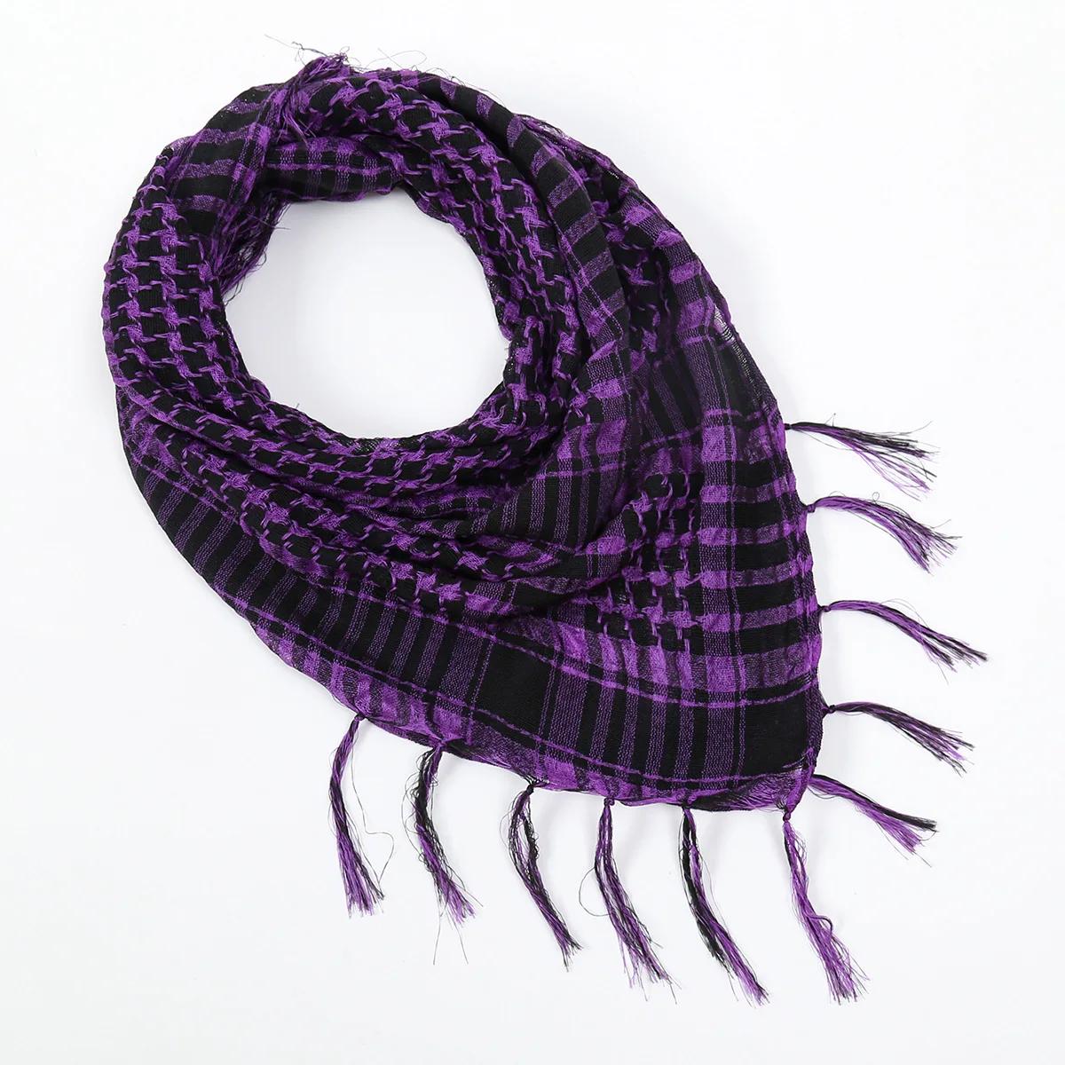 Versatile Unisex Plaid Shemagh Scarf with Tassels – All-Season Fashion Accessory - Image 15